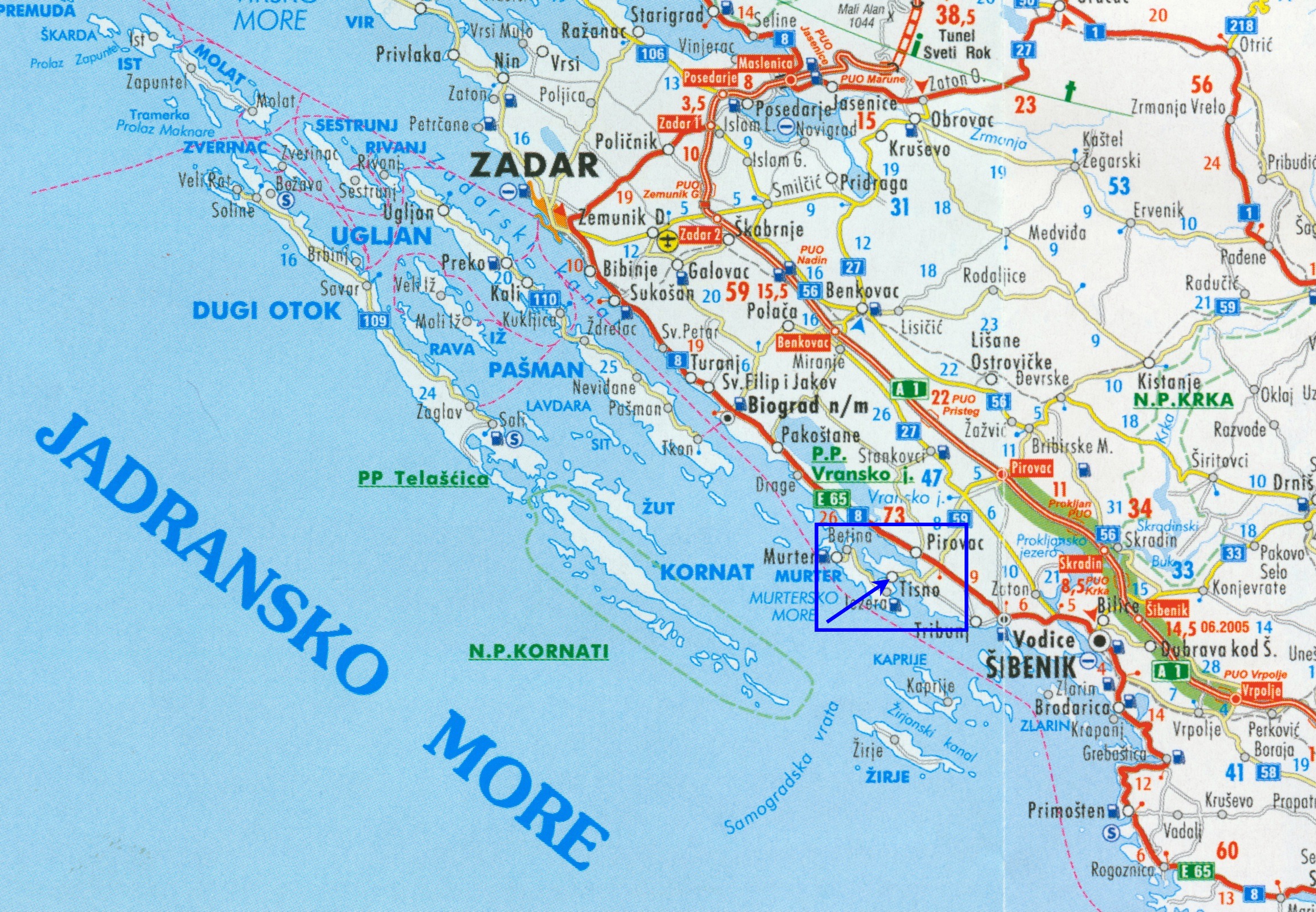 Krk Kroatien Karte
